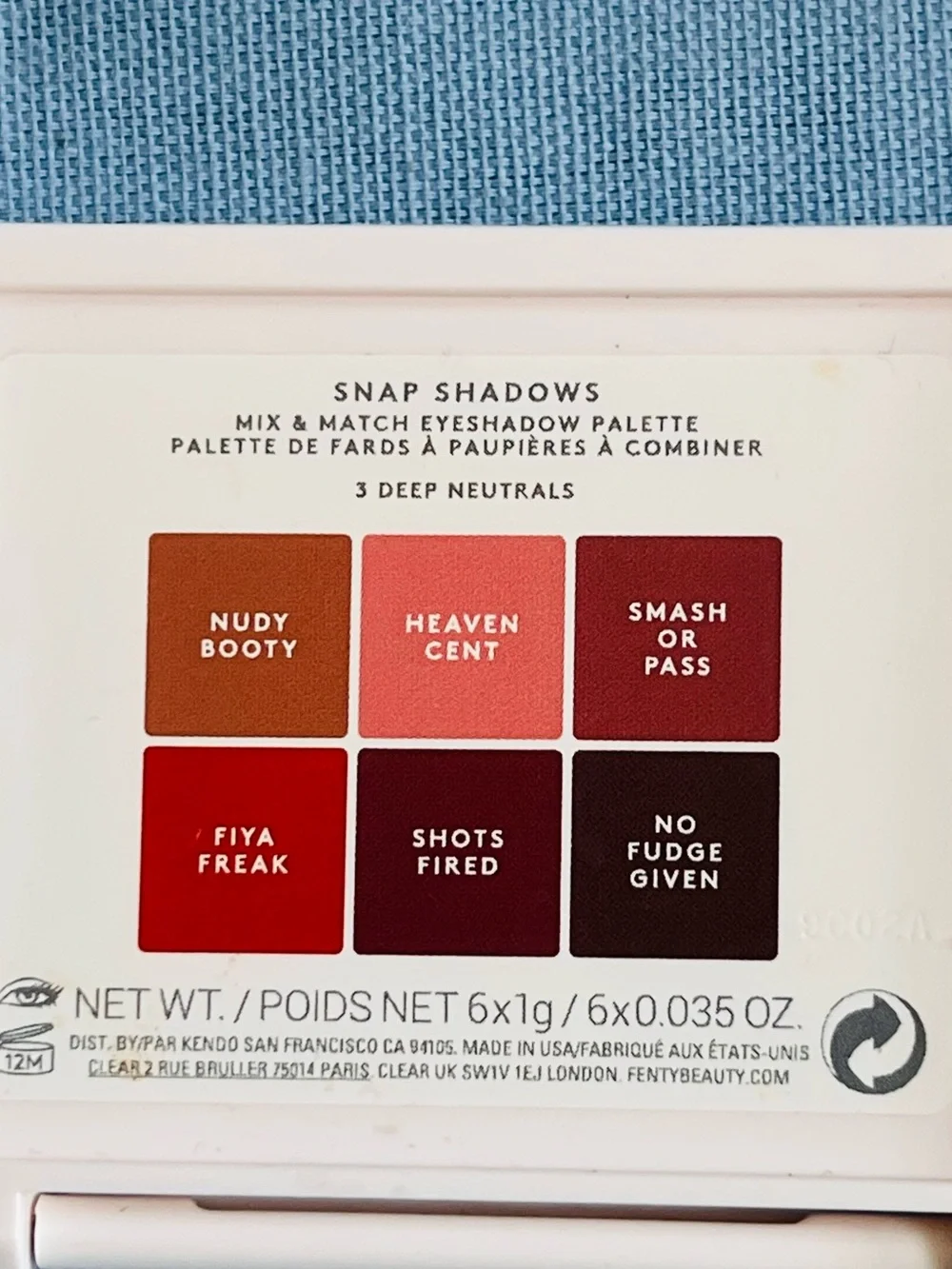 Fenty Beauty Snap Shadows Mix & Match Eyeshadow Palette ~ 3 Deep Neutrals ~ NIEW